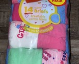 Hanes ~ Girls Briefs Tagless 14-Pair Underwear No Ride Up Multi-Color ~ ... - $15.85