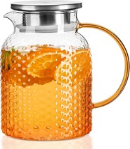 Hammer patterned chilled water bottle 34 ounces, glass pot with lid and ... - $259.02 MXN