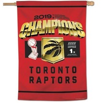 Toronto Raptors NBA Finals 2019 Champions Vertical 28" by 40" Flag by WinCraft - $44.99