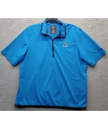 Under armour Polo Shirt Mens Large Blue Golf Blackstone Loose Fit Short ... - $23.12