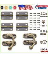Vintage-Inspired Right Hasp Latch &amp; Mini Hinges - Elegant Crafting Solution - $245.05 MXN