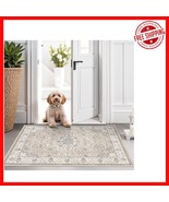 Machine Washable 2x3 Beige Rug - Luxurious Softness with Non-Slip Protec... - $28.59 CAD