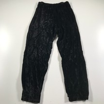 CP Shades Velour Pants Womens Medium Black Sweatpants Rayon Straight Leg - £40.85 GBP