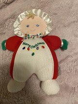 Soft Dreams Baby&#39;s First Christmas Plush Doll Mi Primera Navidad Lovey Rattle - £9.74 GBP