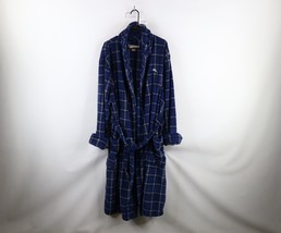 Vintage Tommy Bahama Mens L / XL Faded Plush Fleece Belted Bath Robe Blu... - $54.40