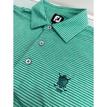 Footjoy FJ Men Golf Polo Shirt Green Short Sleeve Stretch XL - £19.43 GBP