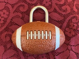 TRAVCO Novelty Football Pigskin Locker Combination Padlock Lock - £9.46 GBP