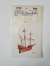 1960&#39;s Art Print Tall Sailing Ship Model Galleon Spanish Carrack BARONE #1 - £7.82 GBP