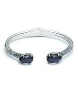 Alexis Bittar Blue Ombre Crystal Break Hinge Cuff Bangle Bracelet NWT - £122.56 GBP
