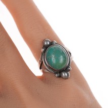 sz5 DL Cortez H Navajo silver and turquoise ring - £70.06 GBP