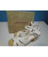 NIB American Rag Cie White Sand Chunky Heel Strapped Sandal Sz 9 M Org $... - €8,07 EUR