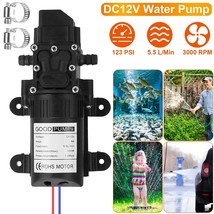 130PSI 12V Water Pump Self Priming Pump 100W Diaphragm High Pressure 5.5... - $38.99