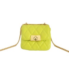 Kate Spade KJ956 Carey Smooth Quilted Micro Flap Crossbody Handbag Lime ... - $1,809.52 MXN