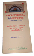 Antoniminesi Ristorante Pizzeria Biella Italy Vintage Pamphlet Style Menu - $13.88