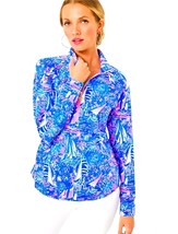 Lilly Pulitzer UPF 50+ Skipper Popover Boca Blue It’s A Sailabration Top... - $1,400.56 MXN
