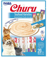 Inaba Churu Seafood Varieties Creamy Cat Treat 80 count (4 x 20 ct) Inab... - £58.99 GBP