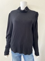 By Anthropologie Black Turtleneck Sweater Lightweight Women&#39;s Large - $25.16