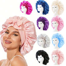 Satin Bonnet Silk Bonnet Adjustable Bonne For Sleeping Hair Bonnet With ... - €4,28 EUR