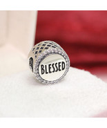  Genuine Pandora Blessed Silver Charm with Clear Cubic Zirconia ENG792016CZ3 NEW - $64.95
