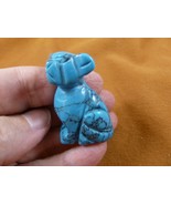(Y-DOG-CH-566) Blue Howlite CHIHUAHUA Mexican baby dog gemstone carving ... - £10.97 GBP
