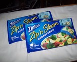 Ziploc Zip N Steam Cooking Microwave Bags 2 Packs 20 Bags Total Zip And ... - £27.23 GBP