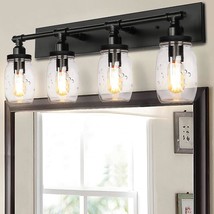 Bathroom Vanity Light Fixtures, Industrial Black Vintage Wall Sconces With Glass - £132.06 GBP