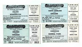 4 Chicago &amp; Western Indiana Railroad 10 Ride Tickets Dolton Fernwood Ken... - $19.78