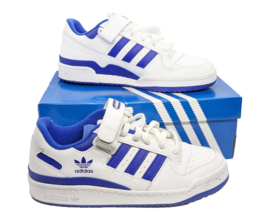 Adidas FY7756 Forum Low Men&#39;s Three Blue Stripes Sneakers Casual Shoes - £19.13 GBP