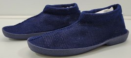 Jackie Women Navy Blue Woven Shoe Slipper XL Rubber Soles - $110.31 MXN