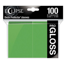 Eclipse Standard Deck Gloss Sleeves 100pcs - Lime Green - $30.48