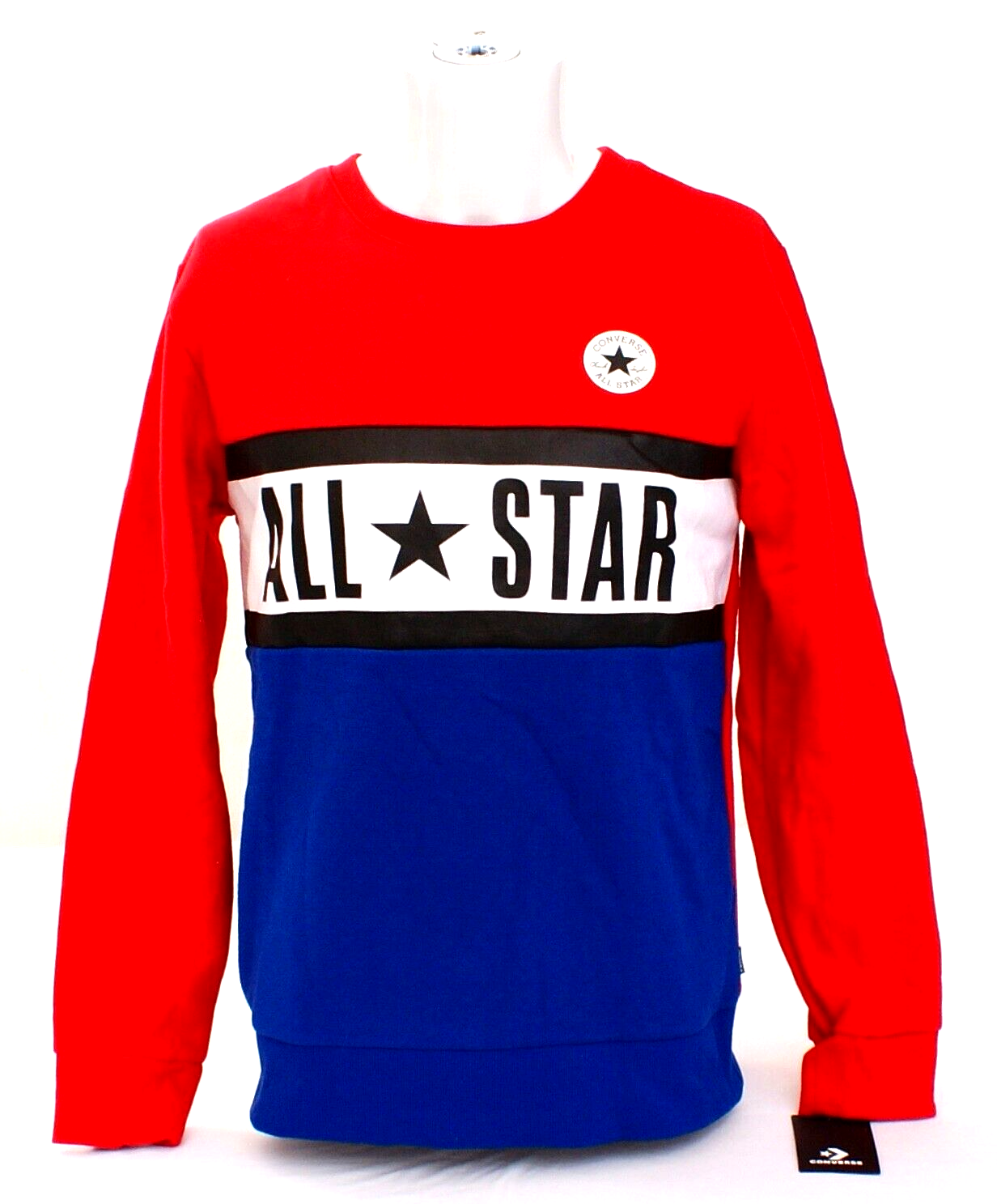 Primary image for Converse All Star Red White & Blue Pullover Sweatshirt Youth Boy's XL NWT