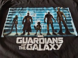 Guardians Of The Galaxy Marvel Character Line Up Size Large Short Sleeve... - £14.45 GBP