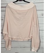 Free People Pink Close To You Off Shoulder Pullover Sweater Top Size S N... - $530.75 MXN