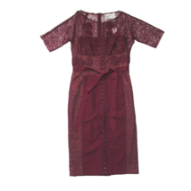 NWT Anthropologie Beguile by Byron Lars Carissima Sheath in Wine Maroon Dress 4 - £155.69 GBP