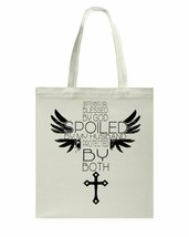 September Girl Blessed By God Cross Bags Spoiled By My Husband Canvas Bag 15&quot; - £14.00 GBP