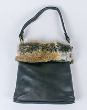 The Limited Too Girls Brown Faux Fur Trim Purse Handbag New - $7.12