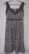 NWT KIKI Siz M Batik black and creamy white 100% rayon dress retail $38 - $186.34 MXN