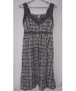 NWT KIKI Siz M Batik black and creamy white 100% rayon dress retail $38 - $184.28 MXN