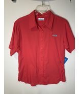 Columbia Snap Up  Pink Crystal Springs Short Sleeve Shirt  Women&#39;s Mediu... - $29.70