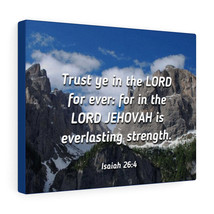   Everlasting Strength Isaiah 26:4 Bible Verse Canvas Christian  - £60.74 GBP+