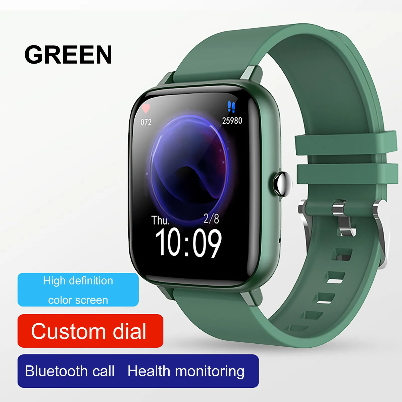 2021 P6 Smart Watch Men Support Bluetooth Call Custom Dial  Fitness Tracker Smar - £162.67 GBP