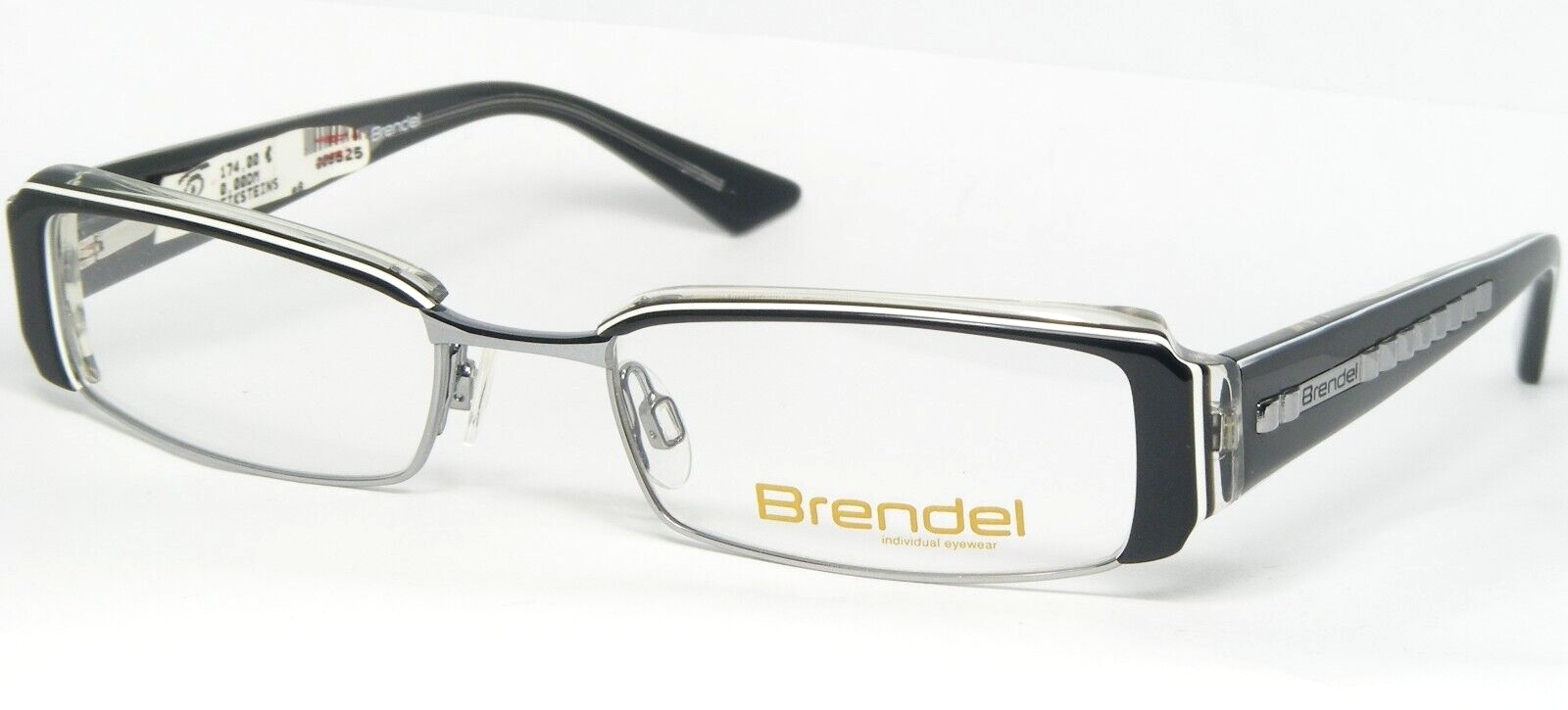 Brendel 905128 10 BLACK WHITE SILVER EYEGLASSES GLASSES FRAME 49-18-135mm - $97.02