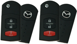 2 Remote Flip Key for Mazda 6 / RX8 2004-2008 3 Button KPU41788 TOP Quality - £36.56 GBP