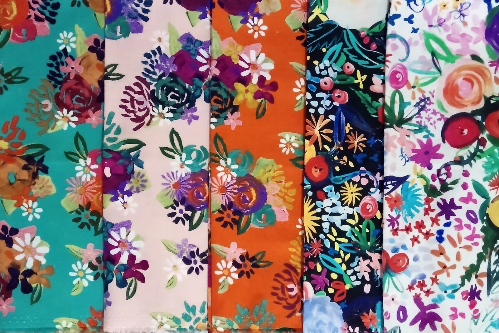 5 Clothworks Floral Fat Quarters  - $4.99