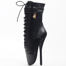 7 Inch High Heel Extreme Goth Ballet Laceup Ankle Boots Size36-46 Fast Shipping - £95.07 GBP