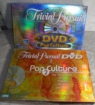 2X Trivial Pursuit DVD Pop Culture Trivia 1 and 2 Board Game Bundle Complete - £11.27 GBP