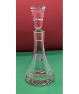 Mikasa Slovenia Clear Cut Crystal Perfume Bottle 6.75” Tall Bottle W/Topper - $13.58 CAD