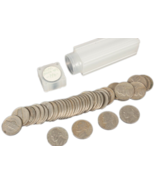 Jefferson Nickel Roll 40 Coins Random 1940s Dates Tube Included All read... - $37.39