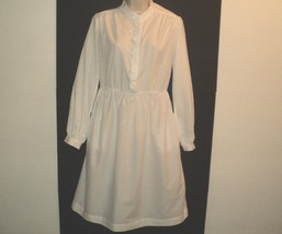 By Malene Birger Size 40 (M, 10 US) Dress White, Semi Sheer, Long Sleeves Cotton - £54.51 GBP