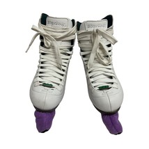 Riedell Emerald 119 Womens Girls White Leather Figure Ice Skates US 5.5M... - £77.39 GBP